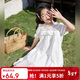 LUSON陳大豬 女童白色連衣裙2025夏季新款泡泡袖甜美兒童洋氣裙子森系