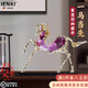 IENKI德國桌面擺件天然紫水晶電視柜裝飾馬年擺件辦公室喬遷開(kāi)業(yè)禮物 【一馬當先】小號