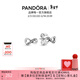 潘多拉（PANDORA）[新年禮物]閃亮永恒符號耳釘925銀無(wú)限符號時(shí)尚百搭生日禮物銀飾 298820C01 均碼