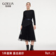 歌莉婭套裝女秋冬2025新款大方得體一整套穿搭兩件套裙1ECRAC140 50B灰黑色 S