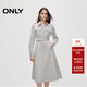 ONLY秋季時(shí)尚復古修身A字中長(cháng)款長(cháng)袖連衣裙女|124307062 A41 云雨灰色 L 170/88A