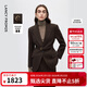 朗姿【高智系列】老錢(qián)風(fēng)高端羊毛西裝通勤西服女2025年冬季新款 深咖色 2XL