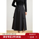 獨束大碼女裝休閑通勤工裝風(fēng)半身裙微胖MM時(shí)尚顯瘦百搭高腰裙子女 黑色 XL （尺碼：3）