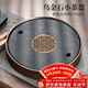 尚言坊天然烏金石茶盤(pán)家用圓形功夫茶具托盤(pán)儲蓄水式小型茶臺茶海
