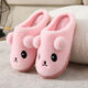 冬季親子款小中大兒童棉拖鞋包跟室內卡通保暖防滑寶寶棉鞋月子鞋 粉色-拖鞋 38-39碼內長(cháng)23適合37-38腳