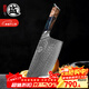 三本盛大馬士革鋼菜刀家用切片刀廚師刀鋒利進(jìn)口切菜刀日本廚房切肉刀具 日本進(jìn)口大馬士革鋼魚(yú)骨紋：赤壁切片刀