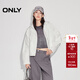 ONLY2025秋季新款休閑個(gè)性撞色寬松挺闊短款連帽外套女|125136018 A43 奶油白色 M (165) 84A