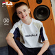 FILA斐樂(lè )兒童童裝短T類(lèi)2026年夏季新款男中大童短袖T恤 標準白-WT 175