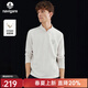 Navigare意大利小帆船棉感長(cháng)袖T恤男2025春秋季新款休閑體恤衫半開(kāi)領(lǐng)上衣 冰川白 L