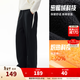 安踏（ANTA）休閑運動(dòng)長(cháng)褲男2025冬季新款加絨保暖寬松闊腿直筒褲灰色衛褲 基礎黑-3 L (男175)