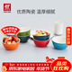 雙立人（ZWILLING）碗陶瓷碗套裝家用湯碗面碗防滑多用碗家用餐具套裝 彩虹碗6件套