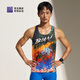必邁（bmai）新款跑步背心競賽運動(dòng)訓練健身背心透氣吸濕速干不沾身馬拉松 炫藍 男 L