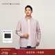 Tommy Hilfiger秋冬男女純棉重磅牛津紡商務(wù)休閑海邊條紋情侶長(cháng)袖襯衫外套 紅白條紋0EV L （推薦：150-165斤）