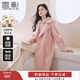 香影全羊毛粉色雙面呢大衣女2025秋冬新款呢子中長(cháng)高級感毛呢外套 粉紅 M
