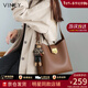 viney水桶包包女包牛皮斜挎單肩包大容量送生日情人節禮物女朋友老婆 【焦糖】高檔實(shí)用品牌通勤手提包