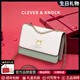 CLEVER KNOCK輕奢CK包包女款單肩包小鹿斜跨包女士鏈條小方包生日情人節禮物 白綠色【送女友送老婆送媽媽】 限定禮盒包裝