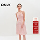 ONLY夏季通勤甜美格紋牛仔吊帶短裙連衣裙女|124242013 C21 碟粉色 L 170/88A