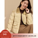纖莉秀【90%鴨絨】韓系翻領(lǐng)百搭保暖羽絨服大碼女裝胖mm秋裝新款2853 卡其色 2XL