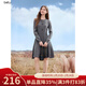 百圖betu女裝2025秋季新款連衣裙氣質(zhì)灰顯白簡(jiǎn)約顯瘦裙子女2509T98 灰色 S
