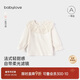 babylove女寶寶春秋純棉長(cháng)袖t恤嬰兒花邊領(lǐng)洋氣打底百搭休閑上衣