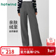 熱風(fēng)（Hotwind）【商場(chǎng)同款】加絨衛褲女冬季新款寬松保暖休閑褲抽繩運動(dòng)褲直筒褲 09灰色（加絨直筒褲）F28W25405 S