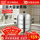 雙喜 蒸鍋304不銹鋼三層加厚復底大容量湯鍋帶蒸籠蒸屜燃氣電磁爐通用 304不銹鋼 3層 28cm