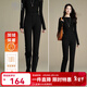 晚白【新品】冬款時(shí)尚鉛筆褲加絨彈力緊身休閑褲女 黑色 28