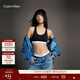 Calvin Klein內衣【情人節禮物明星同款摩登引力帶】女士ck輕運動(dòng)工字背心文胸 001-太空黑 M 推薦75B-85A