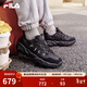 斐樂(lè )（FILA）【易烊千璽同款】官方松餅鞋男鞋老爹鞋運動(dòng)鞋鞋子厚底休閑鞋 黑-BK 40.5