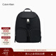 Calvin Klein女包【情人節禮物】休閑通勤校園輕便ck插扣翻蓋大容量書(shū)包雙肩包 UB1-太空黑 均碼