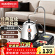 金灶（KAMJOVE） 電茶壺自動(dòng)上水電熱水壺304不銹鋼熱水壺茶具燒水壺自動(dòng)茶具T-22A 1L 黑色