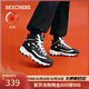 斯凱奇（Skechers）秋冬高幫鞋女厚底松糕保暖舒適百搭167569 BBK全黑色 40 