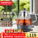 金灶（KAMJOVE）煮茶器玻璃電茶爐 黑茶煮茶壺 蒸汽自動(dòng)電茶壺 全自動(dòng)泡茶花茶養生壺 A-33 0.8L