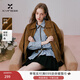 香影【夾棉】巴恩風(fēng)咖色外套女2026春裝新款翻領(lǐng)絨面短款夾克上衣 咖色 S 155/80A/85-95斤