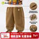 嘟嘟家【燈芯絨】男童褲子秋冬加絨兒童長(cháng)褲冬季保暖寶寶冬裝童裝 淺棕色 90