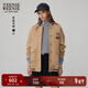 Teenie Weenie小熊秋季簡(jiǎn)約學(xué)院風(fēng)棒球服衛衣開(kāi)衫外套寬松時(shí)尚女裝 卡其色 L (170)