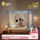 美朵嘉A類(lèi)兒童防摔圍欄蚊帳1.8x2米床家用T型三開(kāi)門(mén)清風(fēng)藍【抑菌防螨】