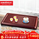 金灶（KAMJOVE） 電木茶盤(pán)排水托盤(pán) 茶具套裝輕奢現代茶臺瀝水盤(pán)家用德料32支 圓邊電木【長(cháng)70寬40高5cm】