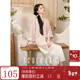 三彩【落花微雨】2025夏季新款新中式外套盤(pán)扣七分袖開(kāi)衫寬松C 蜜桃粉花卉 S 155/80A