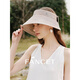 凡飾（FANCET）空頂帽女夏大檐防紫外線(xiàn)防曬帽可折疊紙草漸變帽子法式出游遮陽(yáng)帽