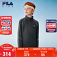 FILA【抗靜電】斐樂(lè )蛋白T兒童T恤長(cháng)袖2025秋冬中大童運動(dòng)訓練上衣