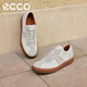 愛(ài)步（ECCO）休閑鞋男 2026春季新款簡(jiǎn)約薄底復古德訓鞋男鞋 柔酷10號560104 白色/砂礫灰56010458336 41