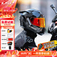 LS2摩托車(chē)頭盔碳纖維男女機車(chē)賽車(chē)四季通用全盔冬季防霧大尾翼FF801 【人氣爆款】6K碳纖/亮黑-單鏡片大尾翼 M（53-54頭圍）