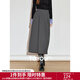 初語(yǔ)氣質(zhì)深灰色半身裙女2025年春季新款法式高級感百搭中長(cháng)西裝裙 深灰色 S