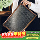 格娜斯茶盤(pán)實(shí)木茶托復古玻璃托盤(pán)家用點(diǎn)心盤(pán)茶點(diǎn)盤(pán)早餐盤(pán)海棠花茶水盤(pán)