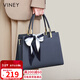 viney牛皮包包女包手提媽媽包高端斜挎單肩包生日禮物高級感送女友老婆