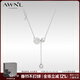 AWNL【新年禮物送女友】暗夜公園北歐M隕石項鏈女小眾輕奢時(shí)尚飾品 銀色項鏈 【品牌禮盒】