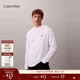 Calvin KleinJeans春秋男士休閑通勤ck刺繡純棉寬松純色打底衫長(cháng)袖T恤上衣