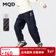 馬騎頓（MQD）男童25冬新款學(xué)院風(fēng)保暖加厚老爹褲牛仔褲