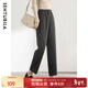 尚都比拉時(shí)尚簡(jiǎn)約通勤休閑褲女2024冬裝新款褲子顯瘦純色九分哈倫褲 花灰色 L